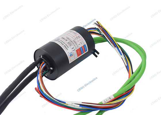 2 схемы 1000M Ethernet Signal Slip Ring с 8 схемами 10A Для промышленности